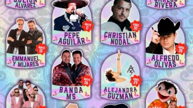 ¿A quién irás a ver? Este es el cartel oficial del palenque de la @FeriaPuebla 2023 que se realizará del 28 de abril al 14 de mayo. #FeriaDePuebla🎡 🤠🎶🎤