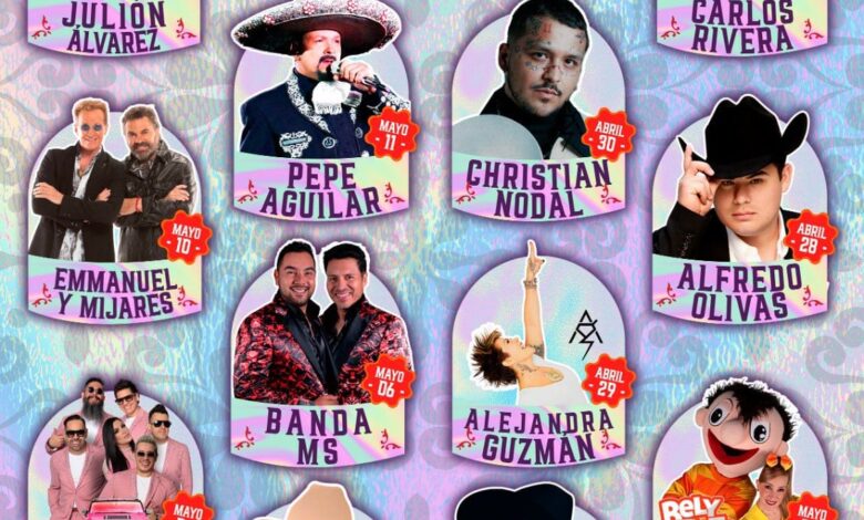 ¿A quién irás a ver? Este es el cartel oficial del palenque de la @FeriaPuebla 2023 que se realizará del 28 de abril al 14 de mayo. #FeriaDePuebla🎡 🤠🎶🎤
